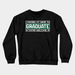 Funny Video Gamer Graduate 2024 Graduation Crewneck Sweatshirt